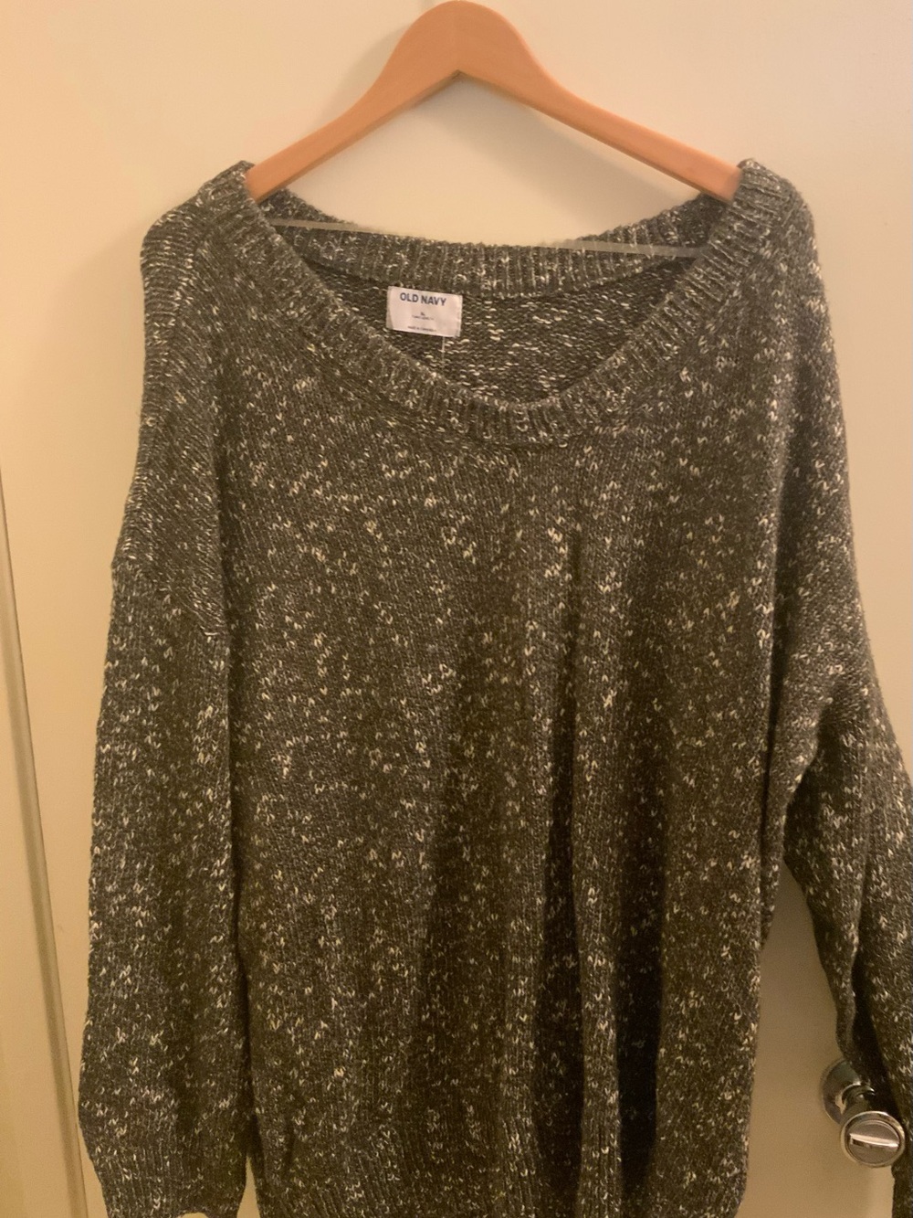 Old Navy Olive Marled Scoopneck Sweater - Women's